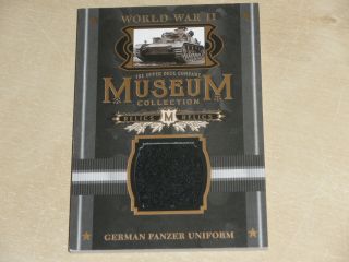 2017 Upper Deck Goodwin Champions Museum Relic German Panzer Uniform