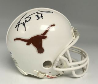 Ricky Williams Signed Texas Longhorns Mini Helmet Auto Psa/dna Sticker Only