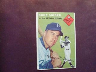 Duke Snider Brooklyn Dodgers 1954 Topps 32 Vg