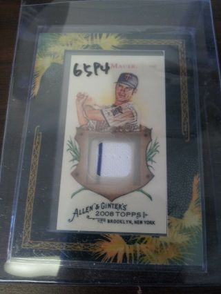 Joe Mauer 2008 Topps Allen/ginter (dual Color Game Jersey Relic) Twins