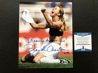 Brandi Chastain Hot Signed Autographed Us Soccer 8x10 Photo Beckett Bas
