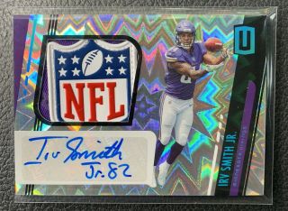2019 Panini Unparalleled Irv Smith Jr Rookie Patch Auto Nfl Shield True 1/1