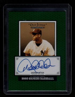 2005 Upper Deck Origins Old Judge Autograph Derek Jeter York Yankees
