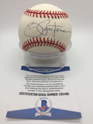Joe Pepitone Signed Autograph Omlb Official Al Budig Baseball Bas Beckett C22482