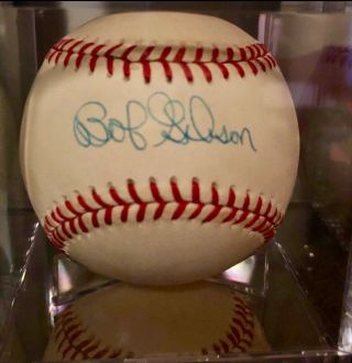 Bob Gibson Signed Jsa National League Onl Baseball Autograph