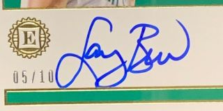 Larry Bird Patch Auto Gold Encased Legendary Swatch Signatures Celtics 5/10 4