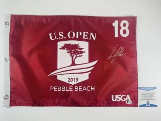 Henrik Stenson Signed Autographed 2019 Us Open Pin Flag Pebble Beach Bas