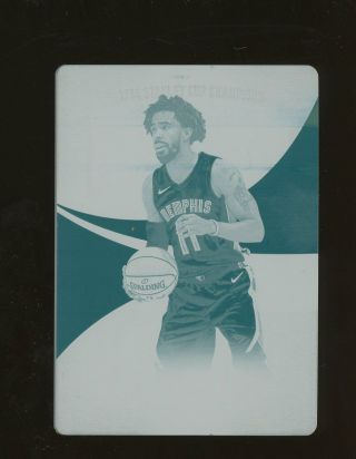2017 - 18 Immaculate Mike Conley Memphis Grizzlies 1/1 Cyan Printing Plate