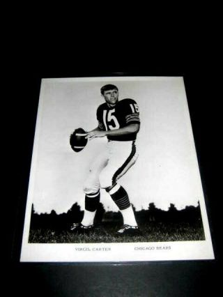 1968 Virgil Carter Chicago Bears Team Issue - Glossy 8 " X 10 " -