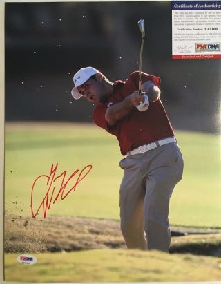 Gary Woodland Autographed 11x14 Golf Photo Psa/dna