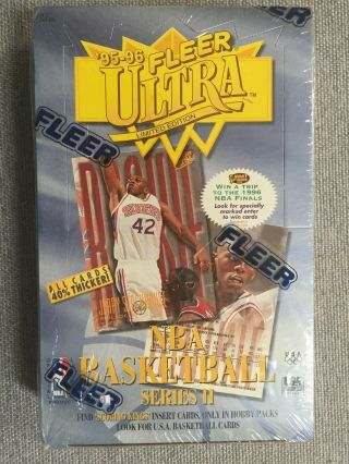 1995 - 96 Ultra Basketball Series 2 Factory Hobby Box Garnett Rc Jordan