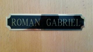 Roman Gabriel Autographed mini helmet /display case / name plate / C.  O.  A. 3