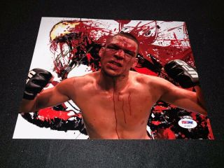 Nate Diaz Signed Ufc 8x10 Photo Ultimate Fighting Conor Mcgregor Psa Jsa