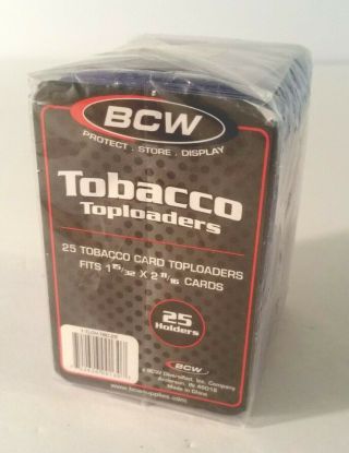 50 Bcw Card Holders Tobacco Toploaders & Sleeves T206 1 - 15/32 " X 2 - 11/16 "