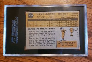 1960 Topps Hank Aaron Milwaukee Braves 300 Baseball Card 2