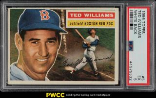 1956 Topps Ted Williams White Back 5 Psa 5 Ex (pwcc)