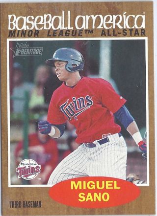 2011 Miguel Sano 234 Topps Baseball America Twins Minor League All - Star