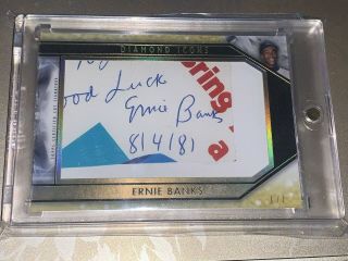 2019 Diamond Icons Ernie Banks Cut Signature Auto One Of 1/1 Cubs Mr Cub