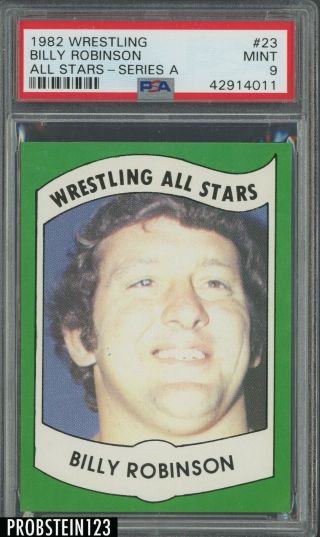 1982 Wrestling All Stars Series A 23 Billy Robinson Psa 9