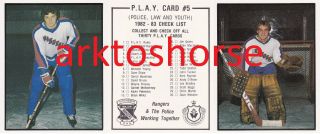 Ohl: Kitchener Rangers 1982 - 83 P.  L.  A.  Y.  Hockey Cards Team Set (30) Nrmnt - Mnt