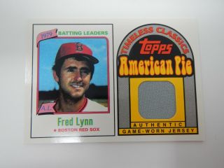 2001 Topps Timeless Classics American Pie Fred Lynn Game Worn Jersey Card