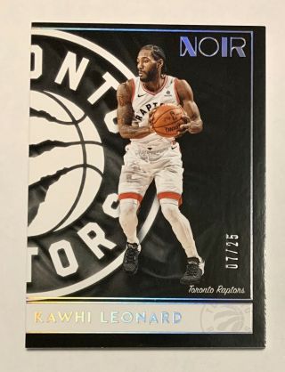 Kawhi Leonard 2018 - 19 Panini Noir Association Edition /25 Sp Raptors Clippers