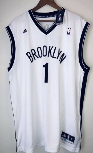 D ' Angelo Russell Brooklyn Nets hand Autographed Official NBA Jersey JSA 2