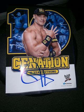 John Cena And Triple H Signed Posters