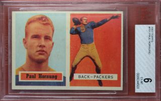1957 Topps Paul Hornung Rc 151 Bvg 6 Exmt Awesome Football Card For Your Set