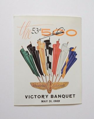 Indianapolis 500 - 53rd Running - Mario Andretti Signed Victory Banquet Program