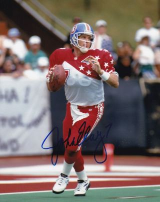 John Elway Denver Broncos Signed Autograph 8x10 Photo