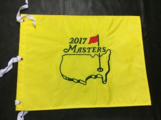 Sergio Wins 2017 Masters Golf Flag Unsigned