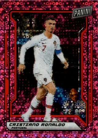 Cristiano Ronaldo 2019 Panini National Vip Gold Pack Pink Disco Prizm 23/50