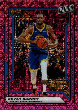 Kevin Durant 2019 Panini National Vip Gold Pack Pink Disco Prizm 48/50 Warriors