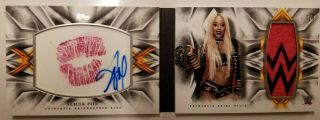 2019 Topps Wwe Undisputed Auto Kiss Shirt Relic Book Alicia Fox 2/3 Autograph