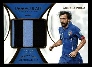 2018 - 19 Immaculate Remarkable Bronze Andre Pirlo Match Worn Patch 19/25 Italy