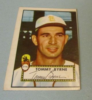 1952 Topps Tommy Byrne Baseball Card 241 St.  Louis Browns Pitcher Vg - Ex Oc