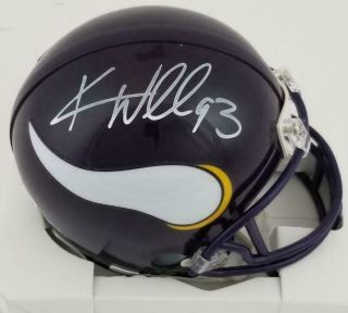 Kevin Williams Signed Minnesota Vikings Mini Football Helmet Jsa Witness