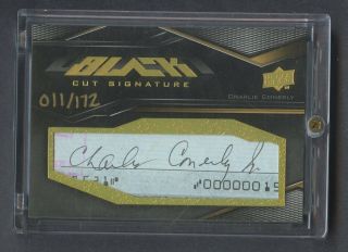 2009 Upper Deck Ud Black Charlie Conerly Giants Signed Cut Auto 11/172