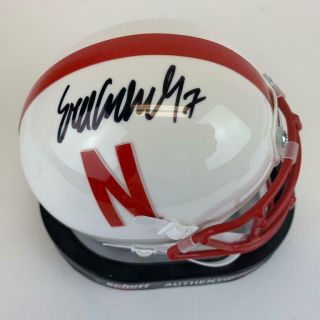 Eric Crouch Signed Nebraska Cornhuskers Mini Football Helmet Jsa Witness