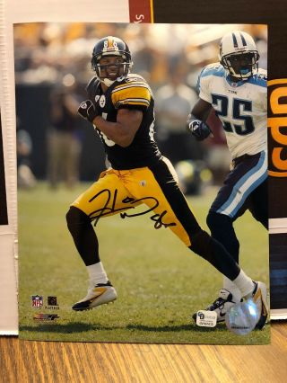 Hines Ward Pittsburgh Steelers Certified Signed Nfl Football 8x10 Photo Gai/coa