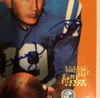 Johnny Unitas Certified Issue Autograph Reprint R13 Of 18 TOPPS Company 2