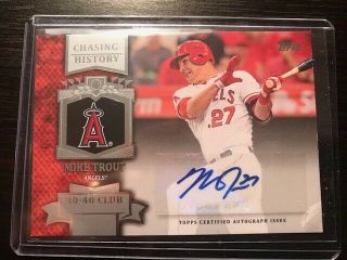 2013 Topps Chasing History Mike Trout Auto
