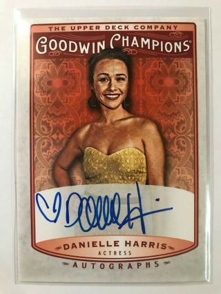2019 Ud Upper Deck Goodwin Champions Danielle Harris Actress Autograph Auto Card
