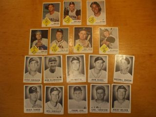 Seven 1963 Fleer Ten 1960 Sports Novelties Baseball Trading Cards Found In Attic