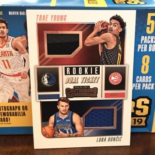 Luka Doncic And Trae Young Jersey Card