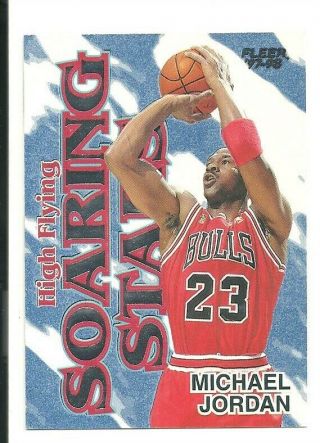 1997 98 Fleer Michael Jordan High Flying Scoring Stars.