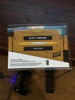 2019 Panini National Convention Gold Packs Eloy Jimenez Patch Auto 04/14 Chicago 2