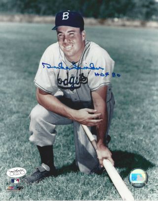 Brooklyn Dodgers Duke Snider Autographed 8x10 Photo Hof 80 Added Jsa Certified