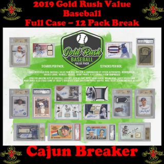 Los Angeles Dodgers Full Case 12pack Live Break - 2019 Gold Rush Value Box